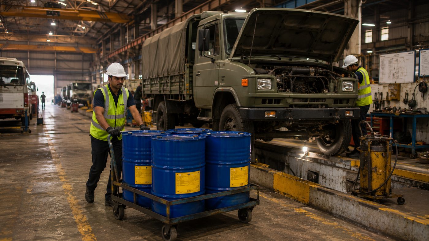 Defence & Ordnance used oil collection in India by BIOCIL, CPCB authorized recycler